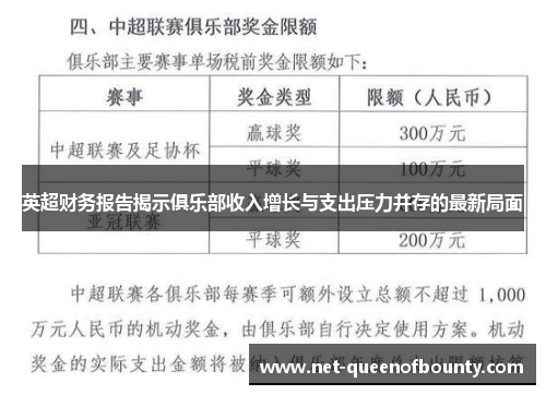 英超财务报告揭示俱乐部收入增长与支出压力并存的最新局面