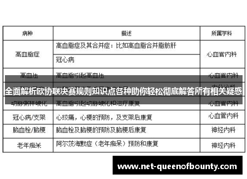 全面解析欧协联决赛规则知识点各种助你轻松彻底解答所有相关疑惑